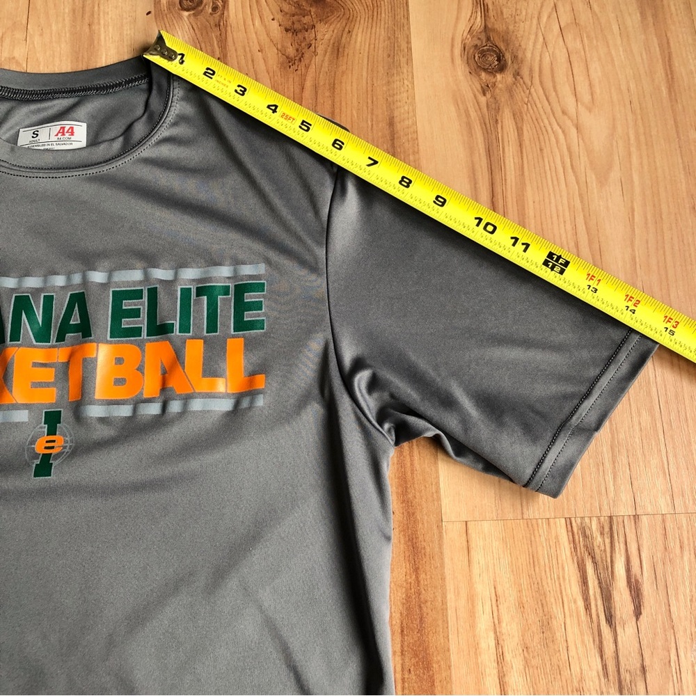 INDIANA ELITE BASKETBALL Shirt Short Sleeve Gray Small Men’s Fits like Boy’s XL - Picture 6 of 16